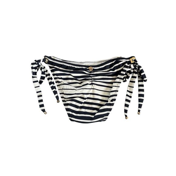 Despi Adventure Striped Eyelet Side Tie Bikini Bottoms Size Medium NWT - Picture 3 of 6